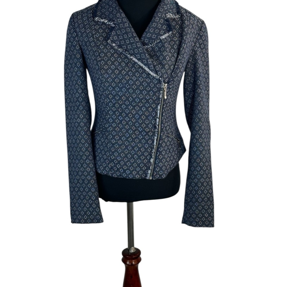 Metaphor Asym Zip Moto Jacket XS Grunge Dark Academia Women SZ XS